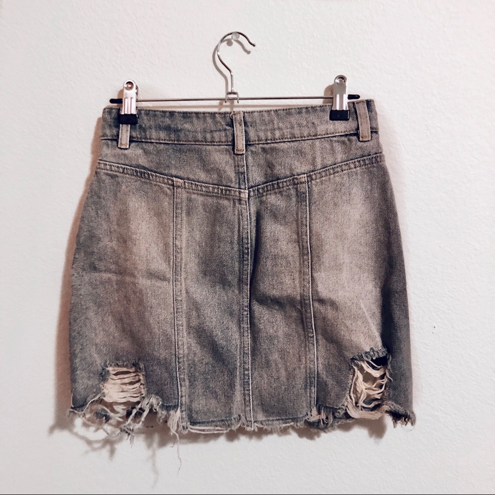 Free People Button Up Denim Skirt - Picture 2 of 2